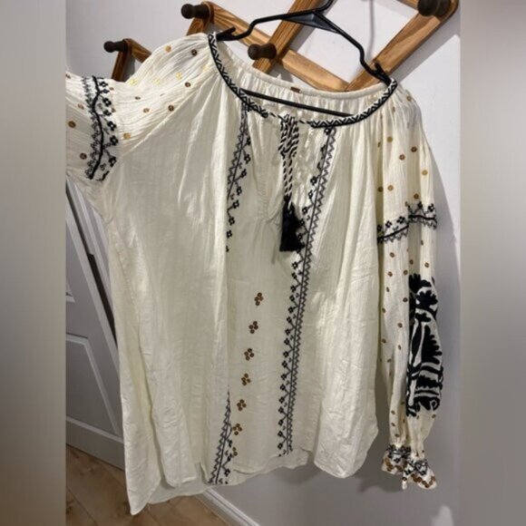 Free People Tallie embroidered tunic in the ivory combo color- 100% Cotton - Picture 6 of 12